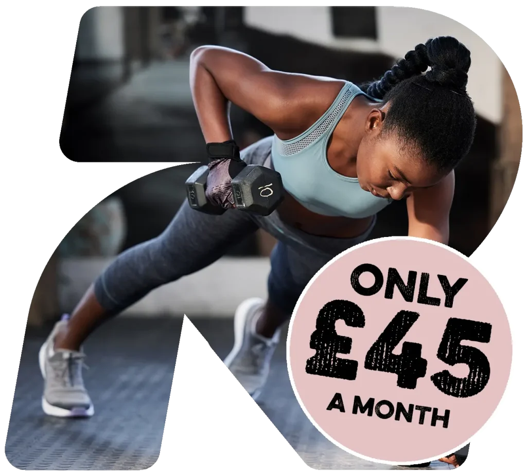 Advert for the price of Rodney Fitness Centre at £45 a month